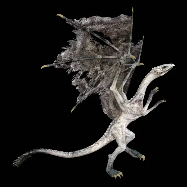 Rendering Fantasy Dragon Isolated Black Background — Stock Photo, Image