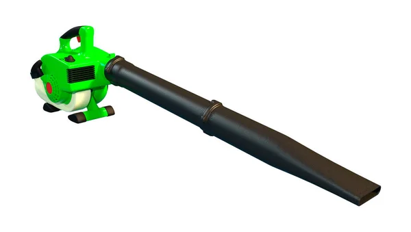 Rendering Green Leaf Blower Isolated White Background — Stock Photo, Image