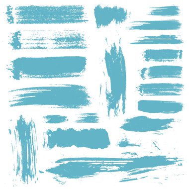 vektör mürekkep fırça lekeleri seti