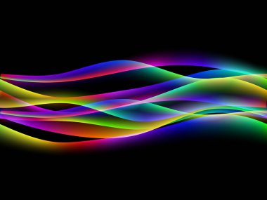 dinamyc akışı, stilize dalgalar, vektör