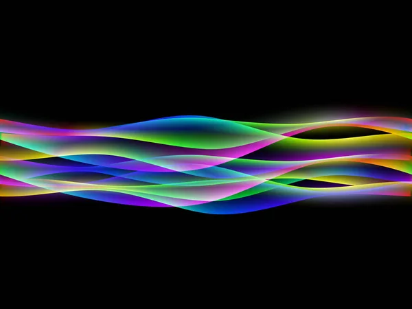 Flux dinamyque, ondes stylisées, vecteur — Image vectorielle