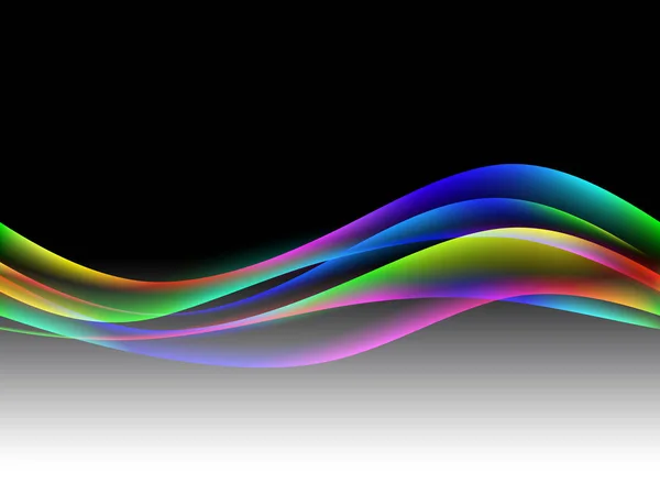 Flux dinamyque, ondes stylisées, vecteur — Image vectorielle