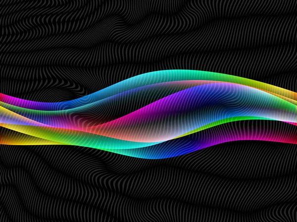 Dinamyc akışı, stilize dalgalar, vektör — Stok Vektör