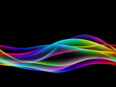 dinamyc akışı, stilize dalgalar, vektör