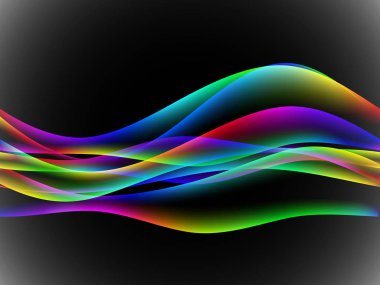 dinamyc akışı, stilize dalgalar, vektör