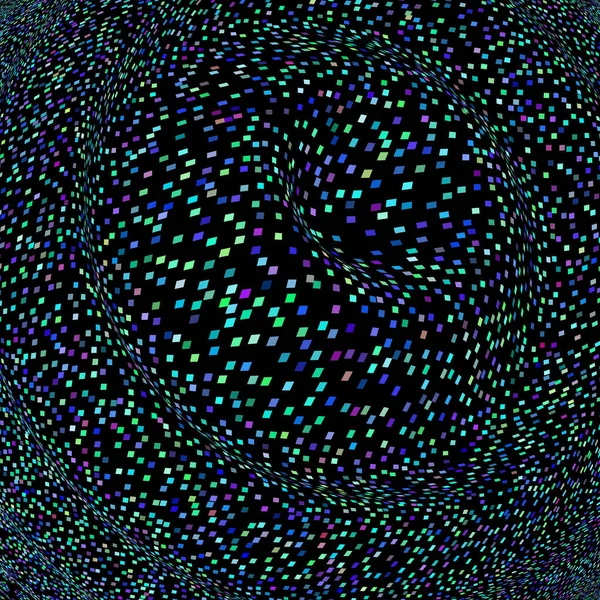 抽象的な背景 グラデーション効果の錯覚 効果を点描します リズミカルなノイズ粒子 木目のテクスチャです 黒の背景 — ストックベクタ