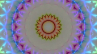 Geometrik süs, canlı duvar kağıdı, yavaş hareket kaleydoskopik arka plan