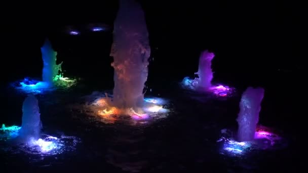 Multicolor water splashes. Slow motion live wallpaper. — Stock Video