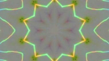 Geometrik süsleme, canlı duvar kağıdı, sürekli değişen yanardöner çizgiler, hızlı film kirişler.