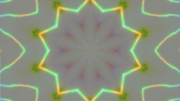 Geometrisches Ornament, Live-Tapete, kaleidoskopischer Zeitlupenfilm — Stockvideo