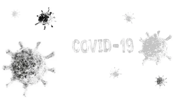 Αφίσα - Έννοια του μικροβίου covid-19, διάνυσμα EPS10 — Διανυσματικό Αρχείο