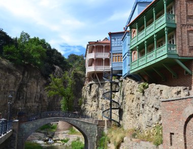 Tiflis eski şehir Sololaki eski binalar