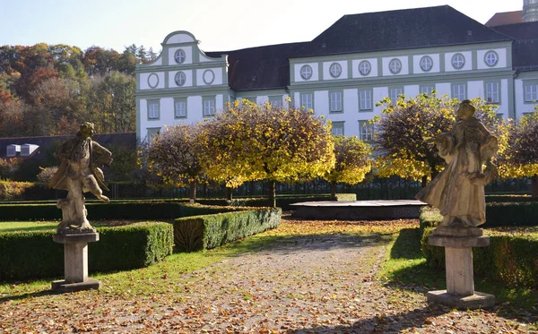 Szobrok Frstenfeld Abbey park, Németország — Stock Fotó