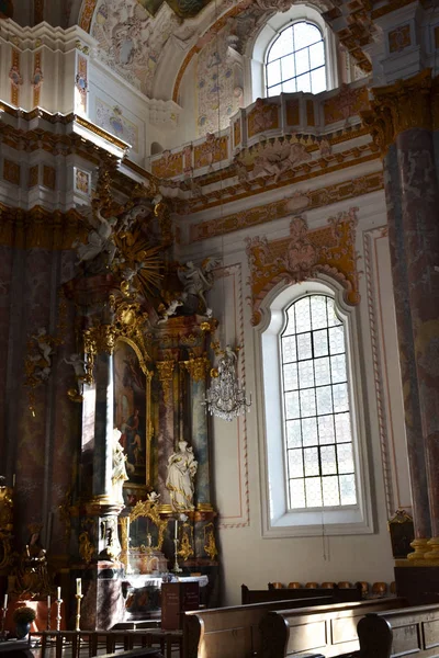 Interieur van de kloosterkerk Furstenfeld — Stockfoto