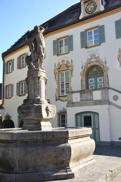 Fountain in the center of Furstenfeldbruck, Germany — Stock Photo, Image