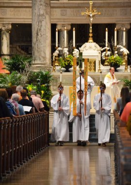 Minneapolis, Mn - 14 Mayıs 2017: içinde Minneapolis, Mn Saint Mary Bazilikası