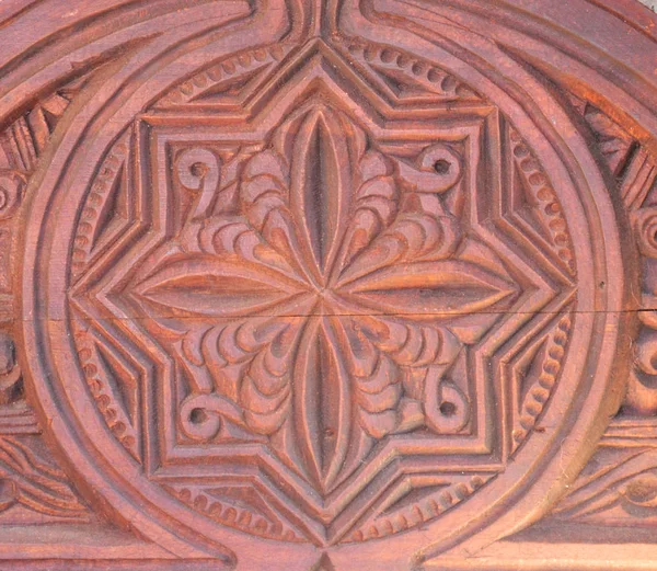 Ornament Dřevěné Dveře — Stock fotografie
