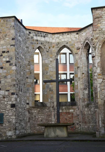 Die Zweiten Weltkrieg Zerstörte Aegidienkirche Hannover Deutschland — Stockfoto
