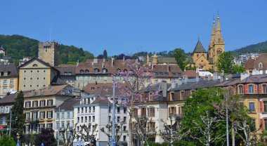 Görünümünü Neuchatel Gölü, İsviçre