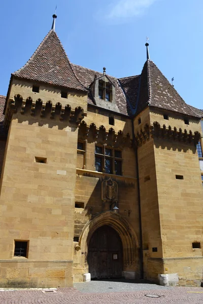 Gates Neuchatel Castle Switzerland — Stock Photo, Image