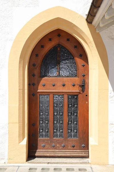 Porta Velha Castelo Neuchatel Suíça — Fotografia de Stock