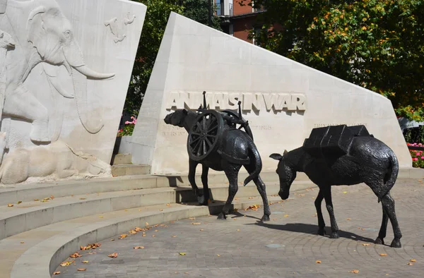 Londra Regno Unito Agosto 2019 Memoriale Degli Animali Guerra Park — Foto Stock