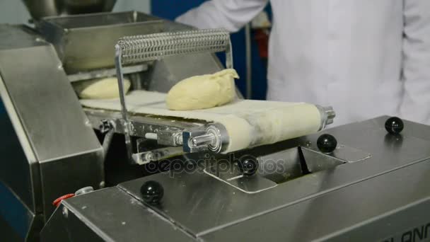 Traditionelle Bäckerei backt Brot — Stockvideo