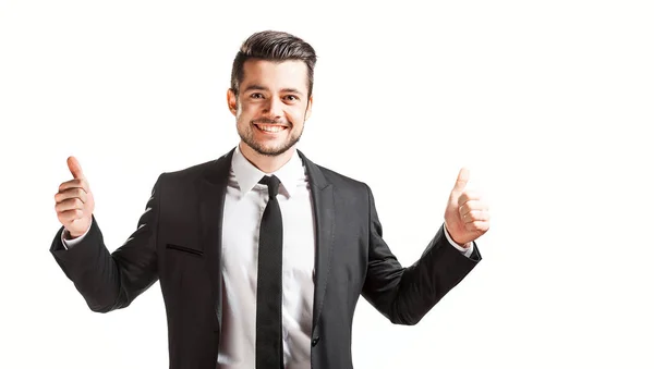 Happy businessman of his success — Stock Photo, Image