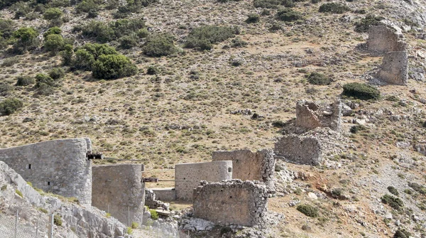 Ruins Ancient Venetian Windmills Built 15Th Century Lassithi Plateau Crete — Stock Photo, Image