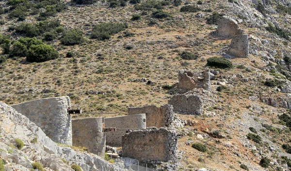 Ruins Ancient Venetian Windmills Built 15Th Century Lassithi Plateau Crete — Stock Photo, Image