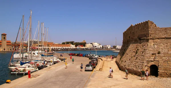 Fort Saint Nicholas Mandraki Harbour Rodes Grécia — Fotografia de Stock