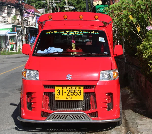 Phuket Tailandia Diciembre 2019 Tuk Tuk Taxi Tradicional Tailandés — Foto de Stock