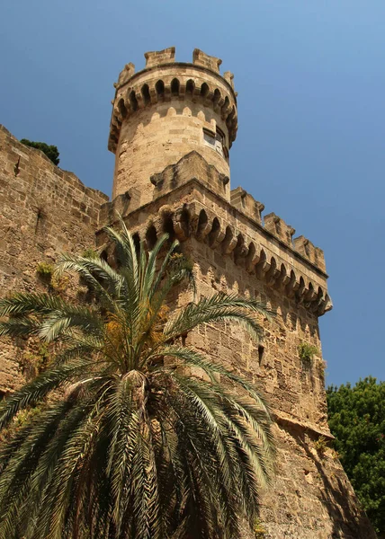 Tower Medieval Fortress City Rhodes Saint Peter Tower Rhodes Fortress — Stock Photo, Image