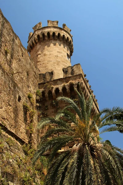 Tower Medieval Fortress City Rhodes Saint Peter Tower Rhodes Fortress — Stock Photo, Image