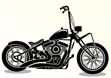 Motosiklet siluet vektör