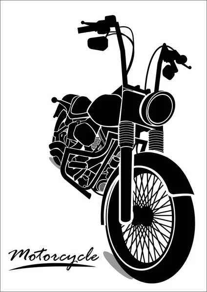 Silueta de motocicleta vectorial — Vector de stock