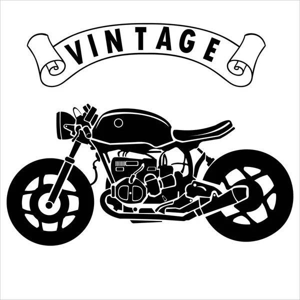 Silueta de motocicleta vectorial — Vector de stock