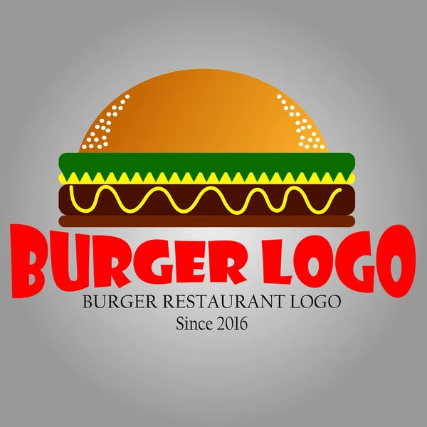 ベクトル画像のバーガーのロゴ — ストックベクタ