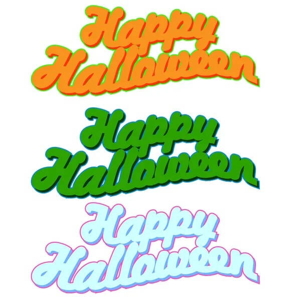 Immagine vettoriale felice etichetta di Halloween — Vettoriale Stock