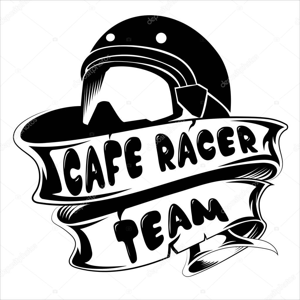 Vector image logo . cafe racer style
