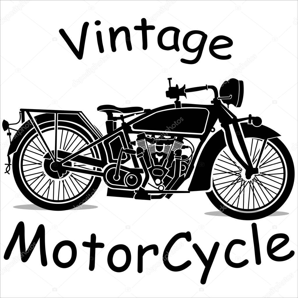 vector old motorcycle