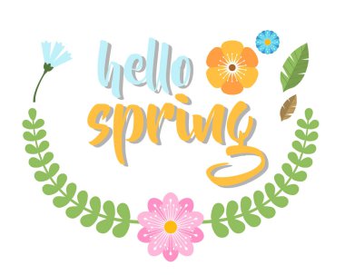 vektör Merhaba bahar