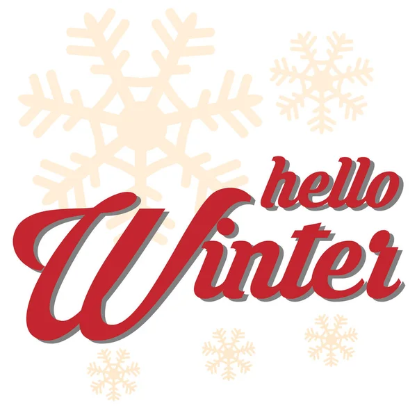 Вектор hello зимові — стоковий вектор