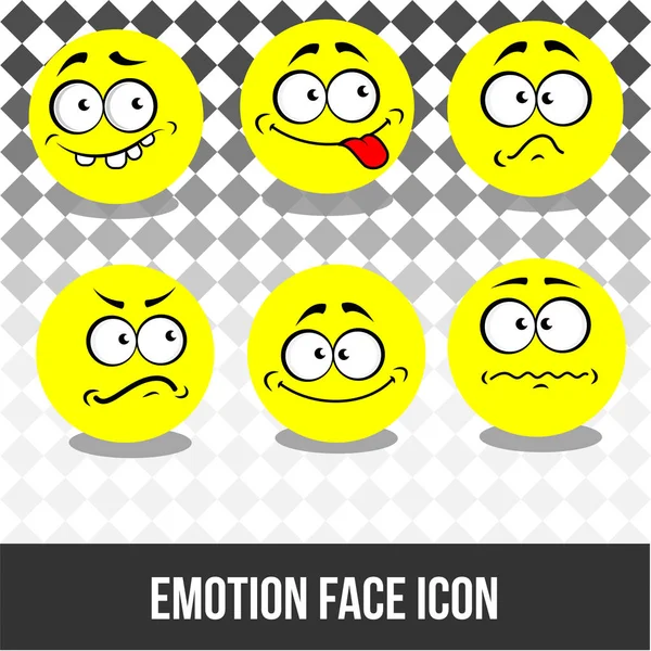 Vector imagen emoción cara icono — Vector de stock