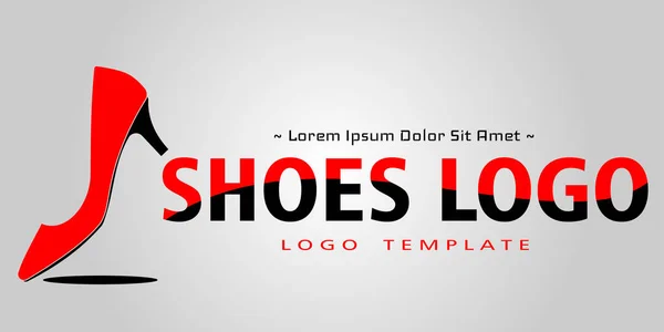 Vrouwelijke schoenen logo sjabloon — Stockvector