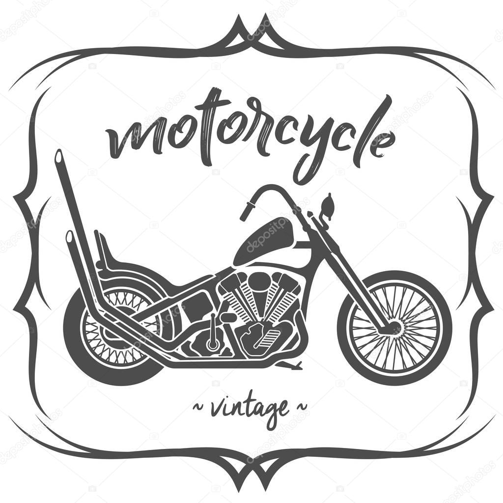 vector image old motorcycle