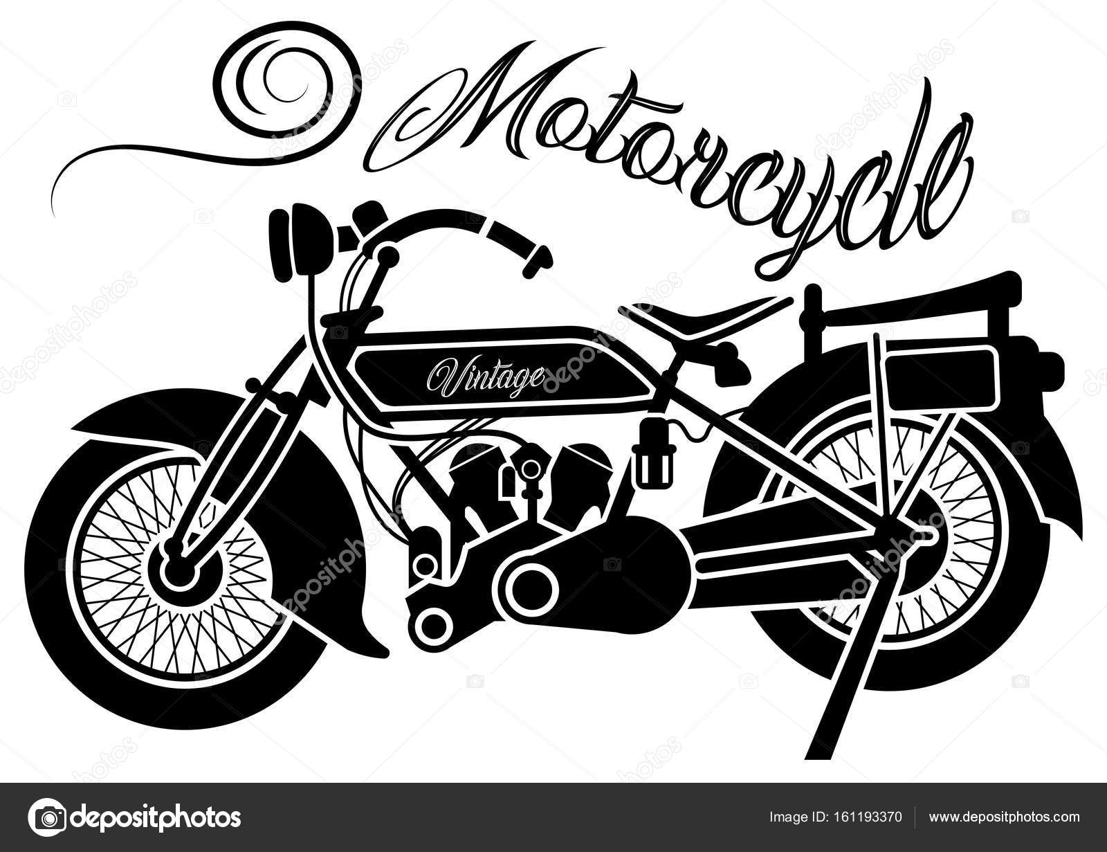 Download Old vintage motorcycle — Stock Vector © SUHENDRA79 #161193370
