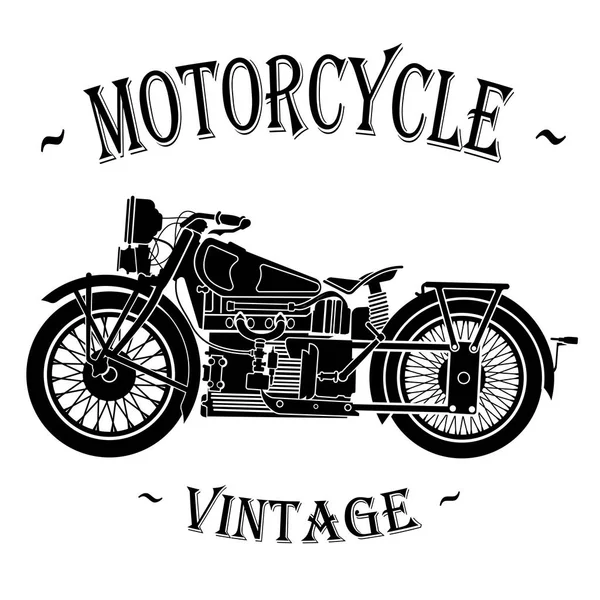 Régi vintage motorkerékpár — Stock Vector