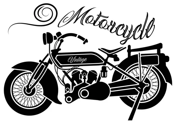 Gamla vintage motorcykel — Stock vektor
