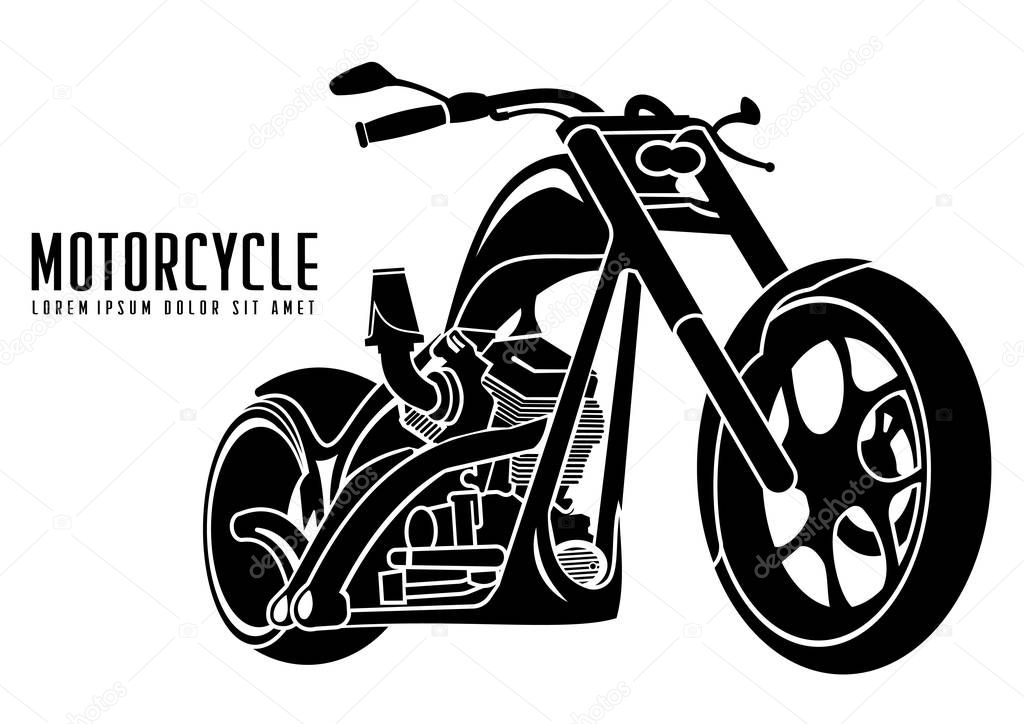 old vintage motorcycle icon